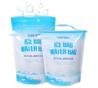Belinlen 6 Pack Reusable Ice Bags for Cooler 10lb Cooler Ice Cube Bag with Sealed Sliding Handle, ice Lock Watertight ice Bag Large Leakproof Ice Bag for Camping, Hiking, and Drinks(13.8 x 19.7)