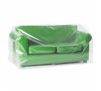 Belinlen 64”Wx42”Dx34”H Plastic Couch Cover for Sofa 2 Seats, Bench and Large Items, Clear Thick Heavy Duty Plastic Furniture Covers for Moving, Renovation or Storage (4mil Thickness)
