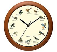 Benail Singing Bird Wall Clock 12 Inch of the Bird Names and Songs