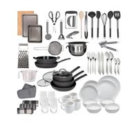 Belissa Deluxe Kitchen Set with 4 Person Dinnerware
