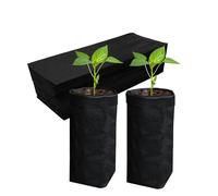 Belit 100 Pcs 13.5" H Nursery Grow Bags, Non-Woven Plants Pots Container for Starting Deep Rooted Plants Vegetable, Flower, Seedling Tree, Black