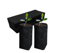 Belit 50 Pcs 10.2" H Deep Nursery Grow Bags, Non-Woven Plants Pots Container for Starting Rooted Plants Vegetable, Flower, Seedling Tree, Black