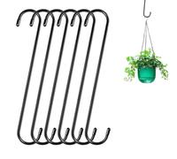 Belit 6 Pack Heavy Duty S Hooks for Hanging, 12 inch Extra Large S Hooks for Hanging Plant, Tree Branch, Bird Feeder, Pots and Pans Closet, Garden Pergola Indoor Outdoor Uses