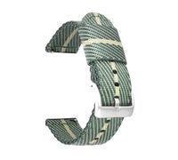 Belivceng 18mm 20mm 22mm 24mm Diagonal Stripes Nylon Watch Strap with Quick Release Pins,Cyan Beige Silver 1,20mm