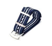 Belivceng 20mm 22mm Woven Nylon Canvas Watch Strap for Water Sports and Recreation,Blue Grey White,20mm