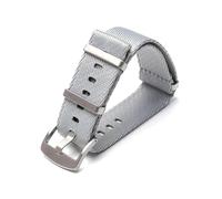 Belivceng 20mm 22mm Woven Nylon Canvas Watch Strap for Water Sports and Recreation,Grey,22mm