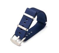 Belivceng 20mm 22mm Woven Nylon Canvas Watch Strap for Water Sports and Recreation,R Blue,20mm