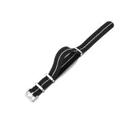 Belivceng Breathable Nylon Sport Strap with Needle Buckle for Watch Band Accessories,Black White-Silver,22mm
