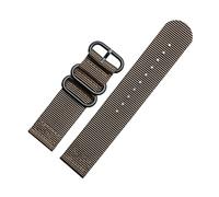 Belivceng Canvas Nylon Watch Strap for Sports and Outdoor Use - 18mm 20mm 22mm 24mm 26mm Men's Bracelet,Khaki Black,20mm