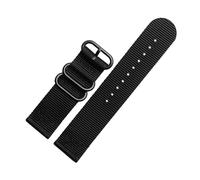Belivceng Canvas Nylon Watch Strap for Sports and Outdoor Use - 18mm 20mm 22mm 24mm 26mm Men's Bracelet,Black Black,18mm