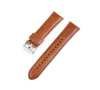 Belivceng Classic Leather Watch Band with Silver Steel Buckle, Easy-Change Design, 20mm and 22mm Sizes Replacement Strap,Light Brown,18mm