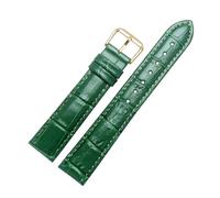 Belivceng Crocodile Pattern Leather Watch Strap, Durable Replacement Band Accessories 12mm to 22mm Sizes,Green,12mm