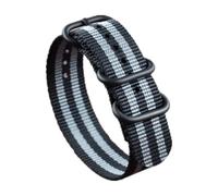 Belivceng Durable Single-Layer Nylon Watch Strap - Replacement Band 18mm to 28mm for Men and Women,Black A Gray T,20mm