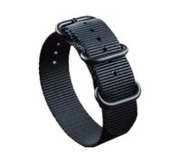 Belivceng Durable Single-Layer Nylon Watch Strap - Replacement Band 18mm to 28mm for Men and Women,Black Black Buckle,20mm