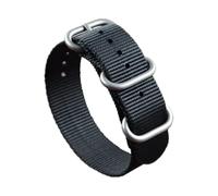 Belivceng Durable Single-Layer Nylon Watch Strap - Replacement Band 18mm to 28mm for Men and Women,Black Steel Buckle,20mm