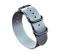 Belivceng Durable Single-Layer Nylon Watch Strap - Replacement Band 18mm to 28mm for Men and Women,Gray Black Buckle,20mm