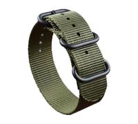 Belivceng Durable Single-Layer Nylon Watch Strap - Replacement Band 18mm to 28mm for Men and Women,Green Buckle,20mm