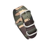 Belivceng Five-Ring Camouflage Nylon Strap for Sports and Casual Use - 20mm 22mm Watch Accessory for Men and Women,Style G,22mm