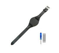 Belivceng Genuine Leather Watch Band, for Women with Small Wrist, 18mm Replacement Band,Black P,Golden 18mm