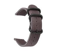 Belivceng Genuine Leather Watch Band, Quick Release Strap with Stainless Steel Buckle, 18mm to 22mm Sizes for Replacement Band,Gray,22mm - Silver