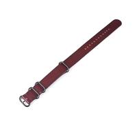 Belivceng Genuine Leather Watch Strap, Handcrafted with Classic Design, 18mm to 24mm Widths, Durable Wristband Replacement,Red Black B,16mm
