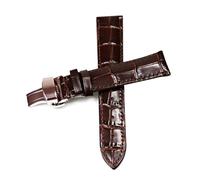 Belivceng Genuine Leather Watch Strap with Butterfly Buckle, 12mm to 18mm Replacement Band Accessories,Brown - F,12mm