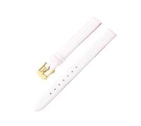Belivceng Handmade Leather Watch Band, Slim Strap with Pin Buckle, for Men and Women, 8mm to 22mm Sizes,White Gold,14mm