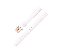 Belivceng Handmade Leather Watch Band, Slim Strap with Pin Buckle, for Men and Women, 8mm to 22mm Sizes,White-Rose Gold,20mm