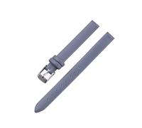 Belivceng Handmade Leather Watch Band, Slim Strap with Pin Buckle, for Men and Women, 8mm to 22mm Sizes,Grey-Silver,18mm