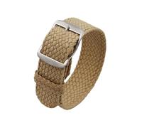 Belivceng Nylon Replacement Watch Strap with Brushed Buckle - Vintage Design Wristband 18mm 20mm 22mm for Men,Beige - Silver,22mm
