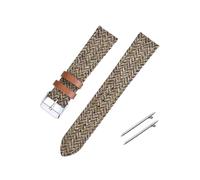 Belivceng Nylon Watch Band with Quick Release - Vintage Weave Strap 18mm 20mm 22mm for Men and Women,Khaki - Gold,22mm