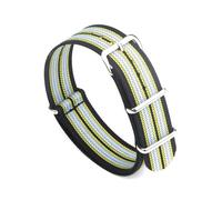 Belivceng Ribbed Ballistic Fabric Nylon Watch Strap - Military Style Band 16mm 18mm 19mm 20mm 22mm 24mm,Black Yellow Grey,22mm