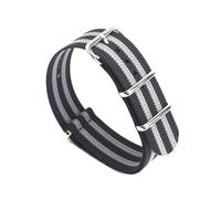 Belivceng Ribbed Ballistic Fabric Nylon Watch Strap - Military Style Band 16mm 18mm 19mm 20mm 22mm 24mm,Black Grey,22mm