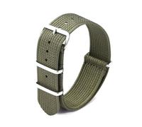 Belivceng Ribbed Nylon Watch Strap for Military Style Use - 18mm 20mm 22mm Watch Band Accessory,Green Z,18mm