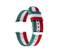 Belivceng Sport Nylon Replacement Watch Strap with Quick Release - Universal Canvas Bracelet for Men and Women 20mm 22mm,Green White Red,22mm