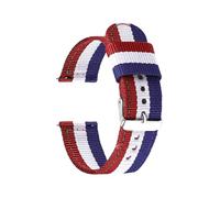Belivceng Sport Nylon Replacement Watch Strap with Quick Release - Universal Canvas Bracelet for Men and Women 20mm 22mm,Blue White Red,22mm