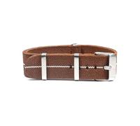 Belivceng Sport Nylon Watch Band Replacement Strap - 20mm 22mm Universal Watch Strap,Brown White,18mm