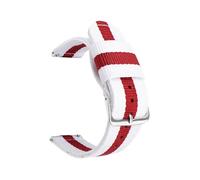 Belivceng Striped Canvas Nylon Watch Strap with Quick Release Pin Buckle - Replacement Bracelet for Men and Women 20mm 22mm,Style 114 - Silver,22mm