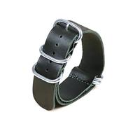 Belivceng Vintage Design Genuine Leather Watch Band, Durable Replacement Strap for Men and Women, 18mm to 22mm Sizes,Green,22mm