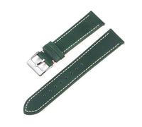 Belivceng Vintage Frosted Thin Genuine Leather Watch Strap, Quick Release Design, 18mm to 22mm Sizes,Green,18mm