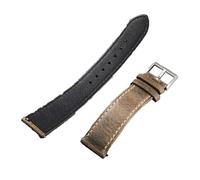 Belivceng Vintage Oil Wax Genuine Leather Watch Strap, Quick Release Design, 18mm to 22mm Sizes, Replacement Band Accessories,Grey,18mm