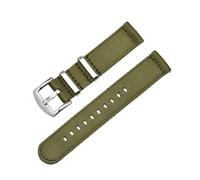 Belivceng Woven Nylon Strap with Quick Release for Smartwatches - 18mm 20mm 22mm 24mm Canvas Bracelet,A Green,24mm