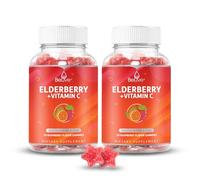 BeLive Elderberry Immunity Support Gummies | Contains Vitamin A, C, D, Vitamins B Complex, Folate & Zinc | Formulated to Boost Immune System | Tasty Raspberry Flavour | (100 Ct - 2 Packs)