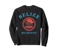 Belize Belmopan Blue and Coral National Crest Sweatshirt