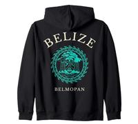 Belize Belmopan Teal Zip Hoodie