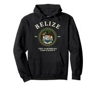 Belize Caribbean 1981 National Flag Vintage Crest Pullover Hoodie