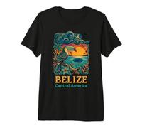 Belize Central America Toucan Sunset Blue Hole Premium T-Shirt