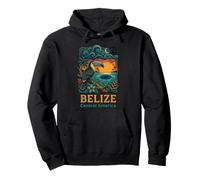 Belize Central America Toucan Sunset Blue Hole Pullover Hoodie