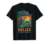 Belize Central America Toucan Sunset Blue Hole T-Shirt
