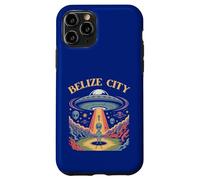 Belize City Alien UFO Abduction Retro Sci-Fi Art Case for iPhone 11 Pro